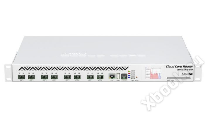 Маршрутизатор MIKROTIK CCR1072-1G-8S+ Cloud Core Router 1072-1G-8S+ with Tilera Tile-Gx72 CPU (72-cores, 1GHz per core), 16GB RAM, 8xSFP+ cage, 1xGbit LAN, RouterOS L6, 1U, rackmount case, two redundant hot plug PSU, LCD panel {1}