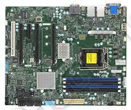 Материнская плата SuperMicro MBD-X11SAT-F ATX LGA 1151 Up to 64GB Unbuffered ECC/non-ECC UDIMM DDR4-2400MHz, in 4 DIMM slots 4 USB 2.0 ports 6 USB 3.1 Gen1 ports 2 Rears Type A 1 USB 3.1 Gen2 ports + 1 Rear Type C 3 PCI-E 3.0 x16 1 PCI-E 3.0 x11 - 5V PCI 32bit