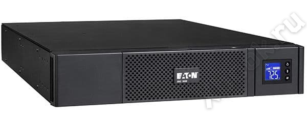 5SC2200IRT - Источник бесперебойного питания, Eaton, 5SC2200IRT, Стоечный 19" 2U, Мощность 2200ВА/1980Вт, Диапазон работы AVR: 184-276В, Бат.: 12В/9 Ач*4шт., Чистая синусойда, 9 вых.: 8 IEC C13 (10A), 1 IEC C19 (16A), Smart, USB-B, RS232, SNMP слот, LCD, ABM, Цвет Чёрный