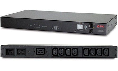 APC AP7723 RM 1U Automatic Transfer Switch автопереключатель на резервное питание (2 входа C20,выходы:8xC13,1xC19)