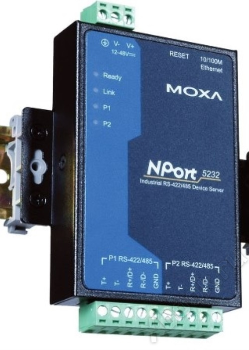 Переходник MOXA NPort 5232I, 2 порта RS-422/485, 1 порт 10/100BaseTX, дополнительная изоляция до 2 кВ