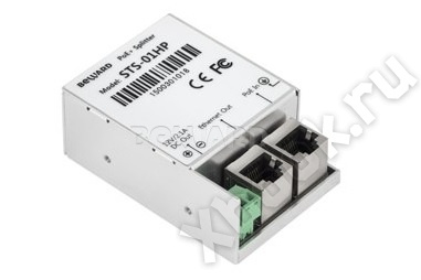 PoE-сплиттер IEEE 802.3 af/at (25 Вт), 1 порт, до 100 м, 12 В (DC), защита выхода питания от КЗ и перегрузки, защита от электростатики, грозозащита, от -40 до +65°C, промышленное исполнение