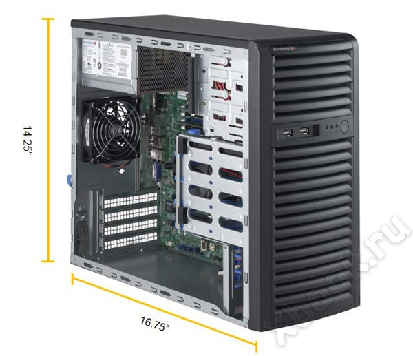 Платформа системного блока SuperMicro SYS-5039D-I SuperWorkstation (X11SSL-F, CSE-731i-300B),HF (216611)