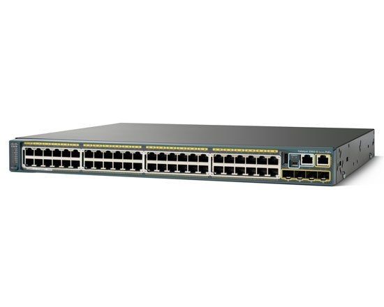 Коммутатор Cisco WS-C2960S-48FPS-L, Catalyst 2960S, 48 х 10/100/1000 with PoE (740W), 4 x 1G SFP, LAN Base Image