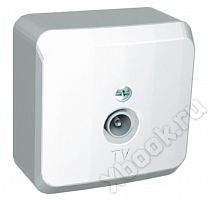 Schneider Electric Lexel Этюд Белый Розетка TV единственная 0,7dB, наружная (TVA-002B)