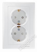 Schneider Electric SE Sedna Бел Розетка 2-я с/з с защитными шторками литая (SE SDN3000721)