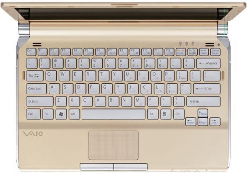 Sony VAIO VGN-TT46MRG Gold вид сверху