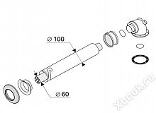 0020056510 (7194) PROTHERM Горизонтальная система DN 60/100 мм - 1 м