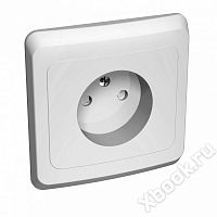 Schneider Electric Lexel Этюд Бел Розетка 1-ая б/з с защитными шторками (PC16-002B)
