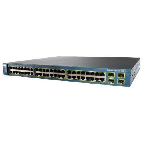 Cisco WS-C3560-48PS-E вид спереди