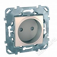 Schneider Electric SE Unica Беж Розетка 1-ая б/з с защитными шторками винт. зажим (MGU5.033.25ZD)