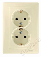 Schneider Electric SE Sedna Беж Розетка 2-я с/з литая (SE SDN3000647)