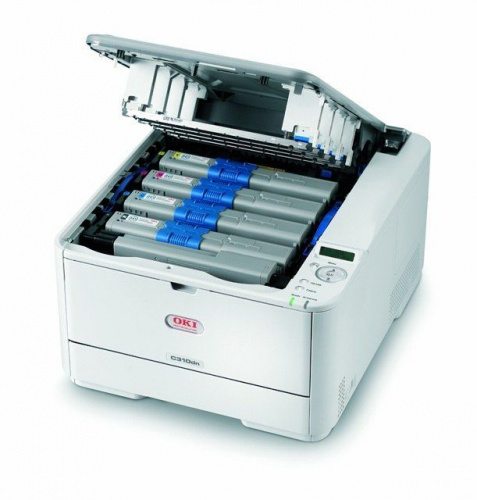 OKI C310DN вид сбоку