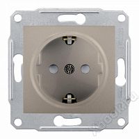Schneider Electric SE Sedna Титан Розетка 1-я с/з с защитными шторками (SE SDN3000168)