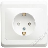 Schneider Electric Lexel Этюд Бел Розетка 1-ая с/з с защитными шторками (PC16-004B)
