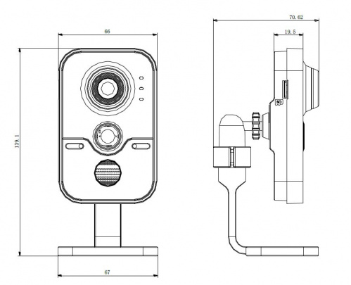 Hikvision DS-2CD2412F-IW Ivideon вид боковой панели