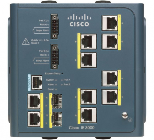 Cisco IE 3000 IE-3000-8TC вид спереди