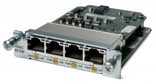 Cisco WIC-4ESW вид спереди